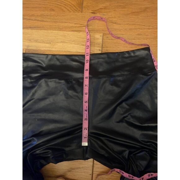 Wild Fable women's black faux leather high rise pull on leggings/pants size XL - Picture 7 of 8